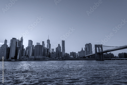 Manhattan Skyline and Brooklyn Bridge