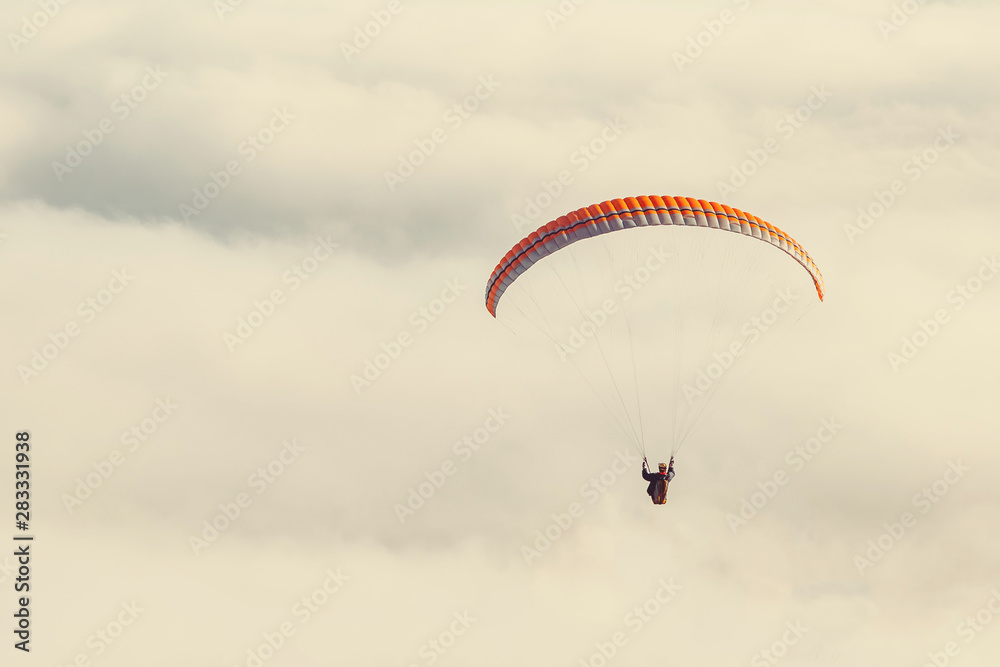 paraglider in the sky