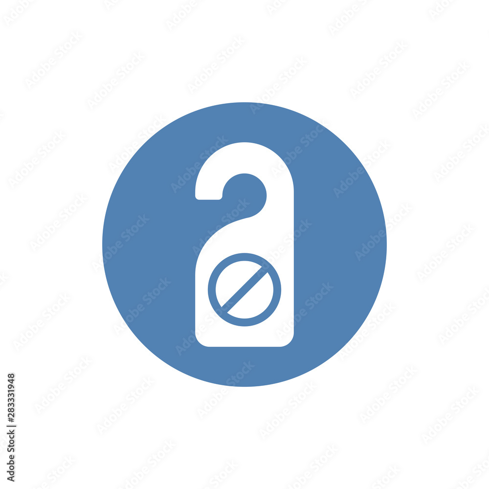 Do Not Disturb icon, travel and tourism, door hanger sign vector graphics, a linear pattern on a white background, eps 10. Do Not Disturb icon, travel and tourism, door hanger sign vector graphics, a linear pattern on a white background, eps 10.