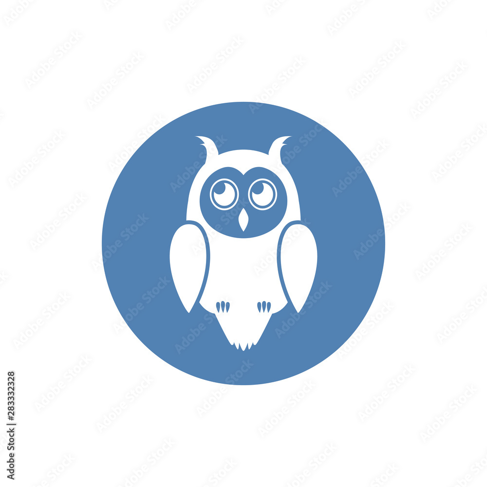 Obraz premium Vector images of owl on a white background. Bird sign