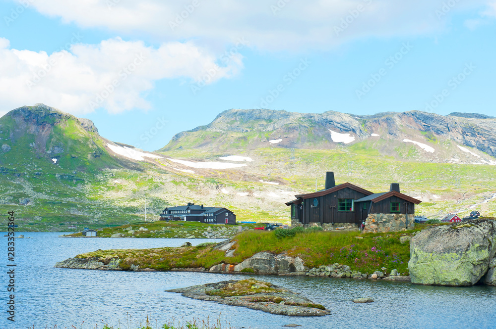 Beautiful landscape in Finse, Norway, on July 28 2019