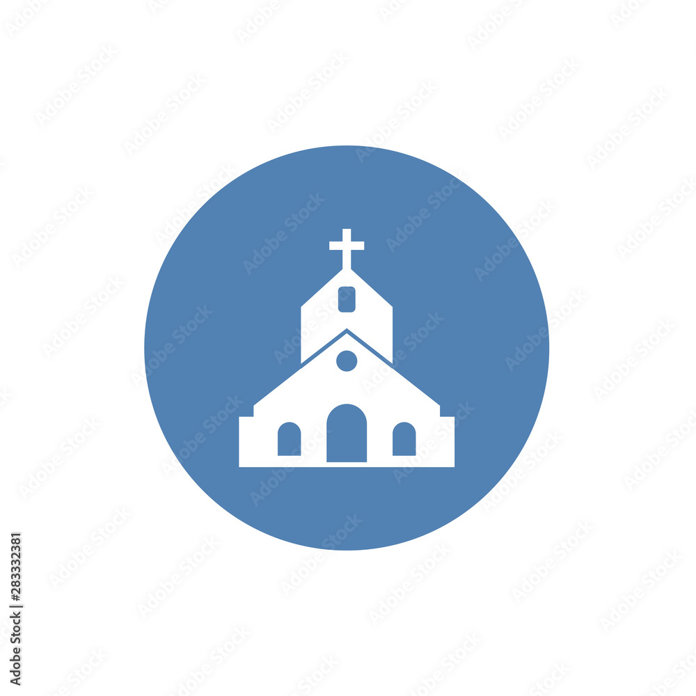 Church icon. Flat design style. vector church icon illustration isolated on white background, graphic design vector symbols. Eps10