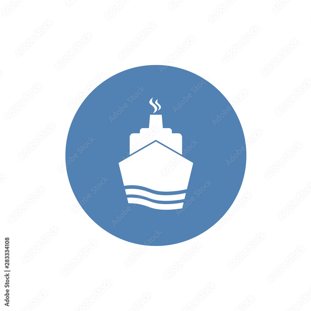 The ship icon. Travel symbol. Flat Vector illustration