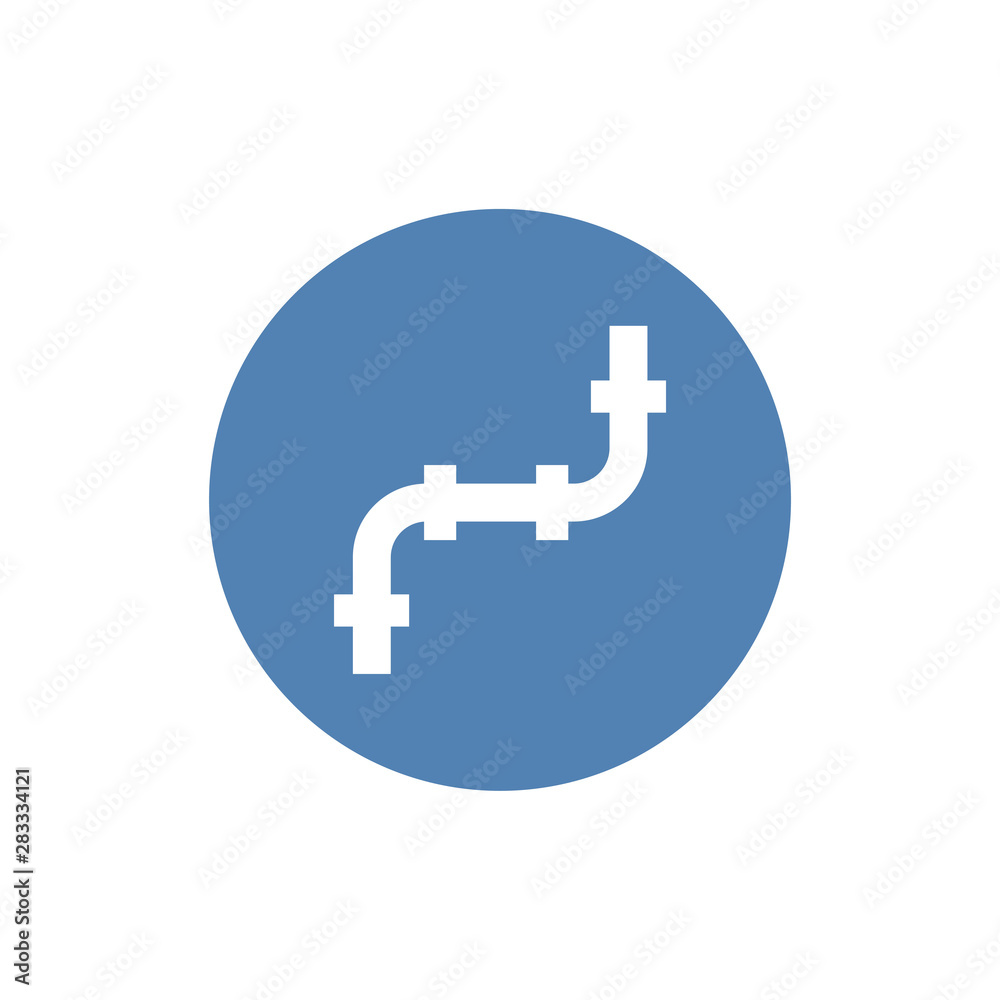 Vector icon of water pipe connector vector Vector icon of water pipe connector vector