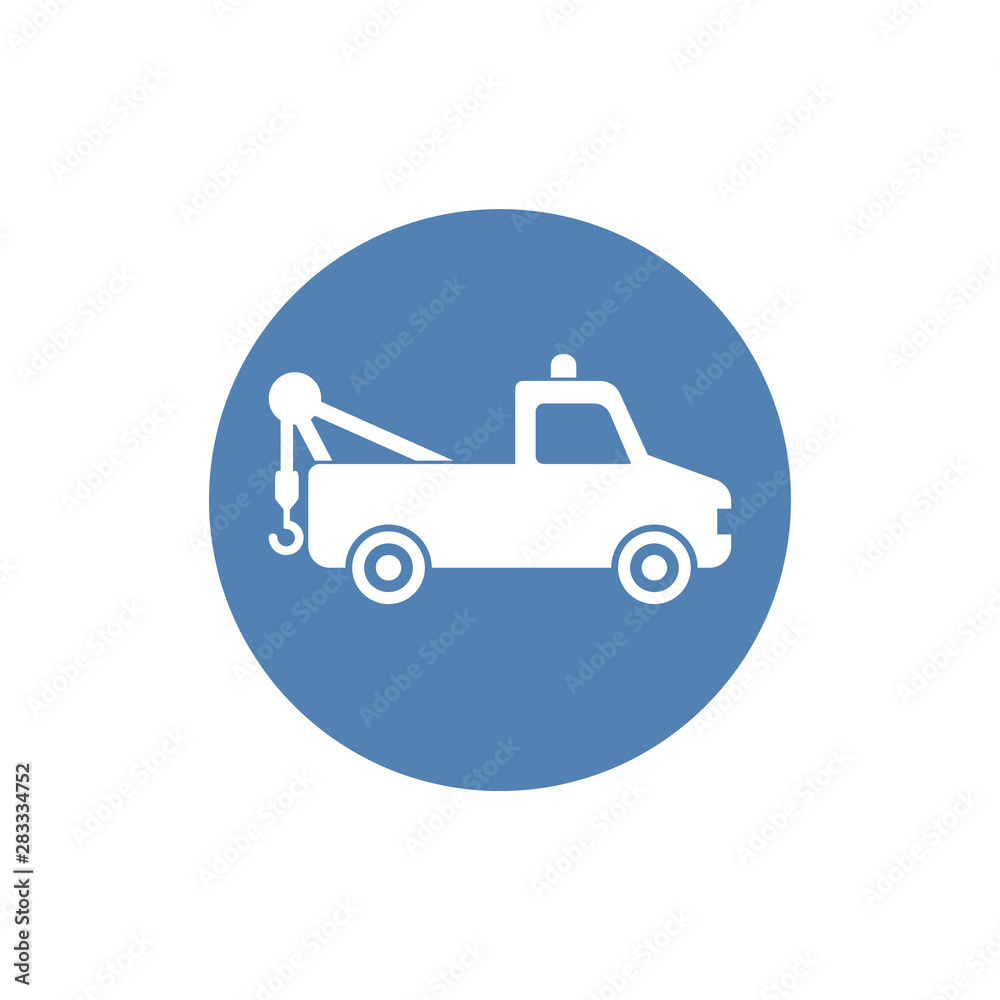Tow truck icon vector, filled flat sign, solid pictogram isolated on white. Symbol, logo illustration. Pixel perfect Tow truck icon vector, filled flat sign, solid pictogram isolated on white. Symbol, logo illustration. Pixel perfect