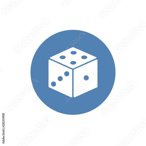 Dice icon in trendy flat design. Trendy modern vector symbol for web site design or mobile app.