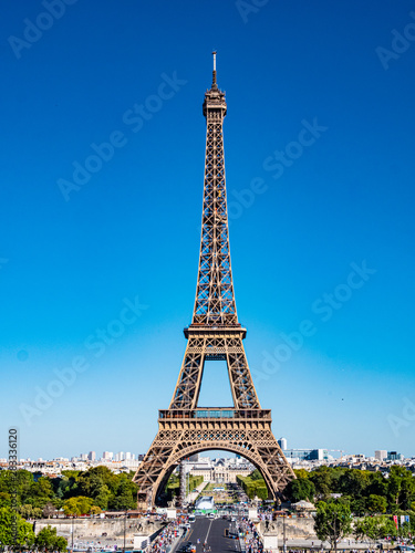 Eiffel Tower in Paris - view from Trocadero