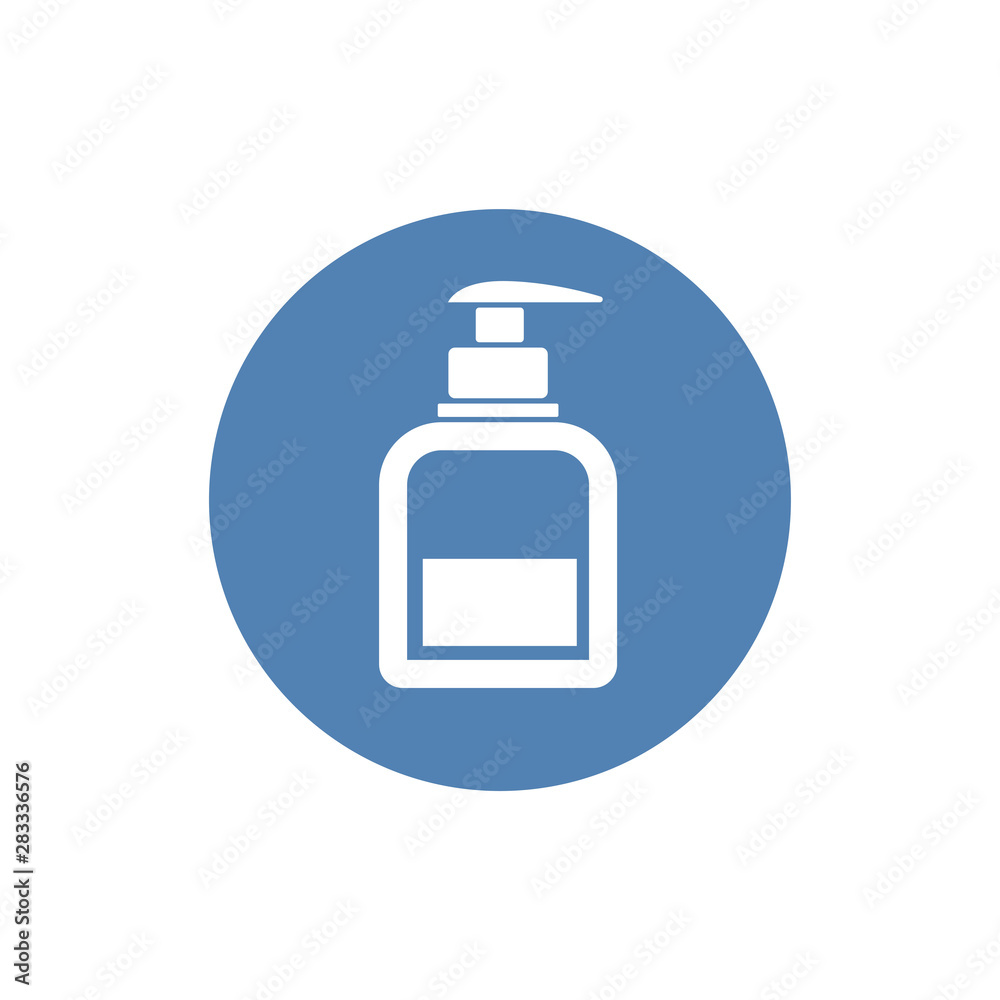 Liquid soap bottle glyph icon. Silhouette symbol. Shower gel. Negative space. Vector isolated illustration Liquid soap bottle glyph icon. Silhouette symbol. Shower gel. Negative space. Vector isolated illustration