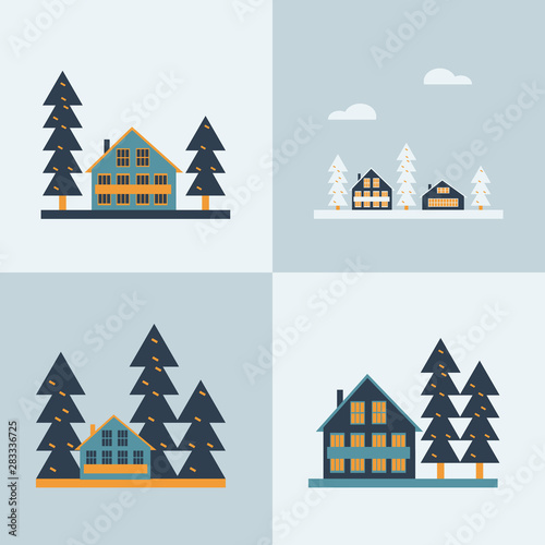 a winter village