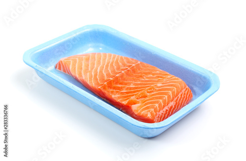 raw salmon on a plate