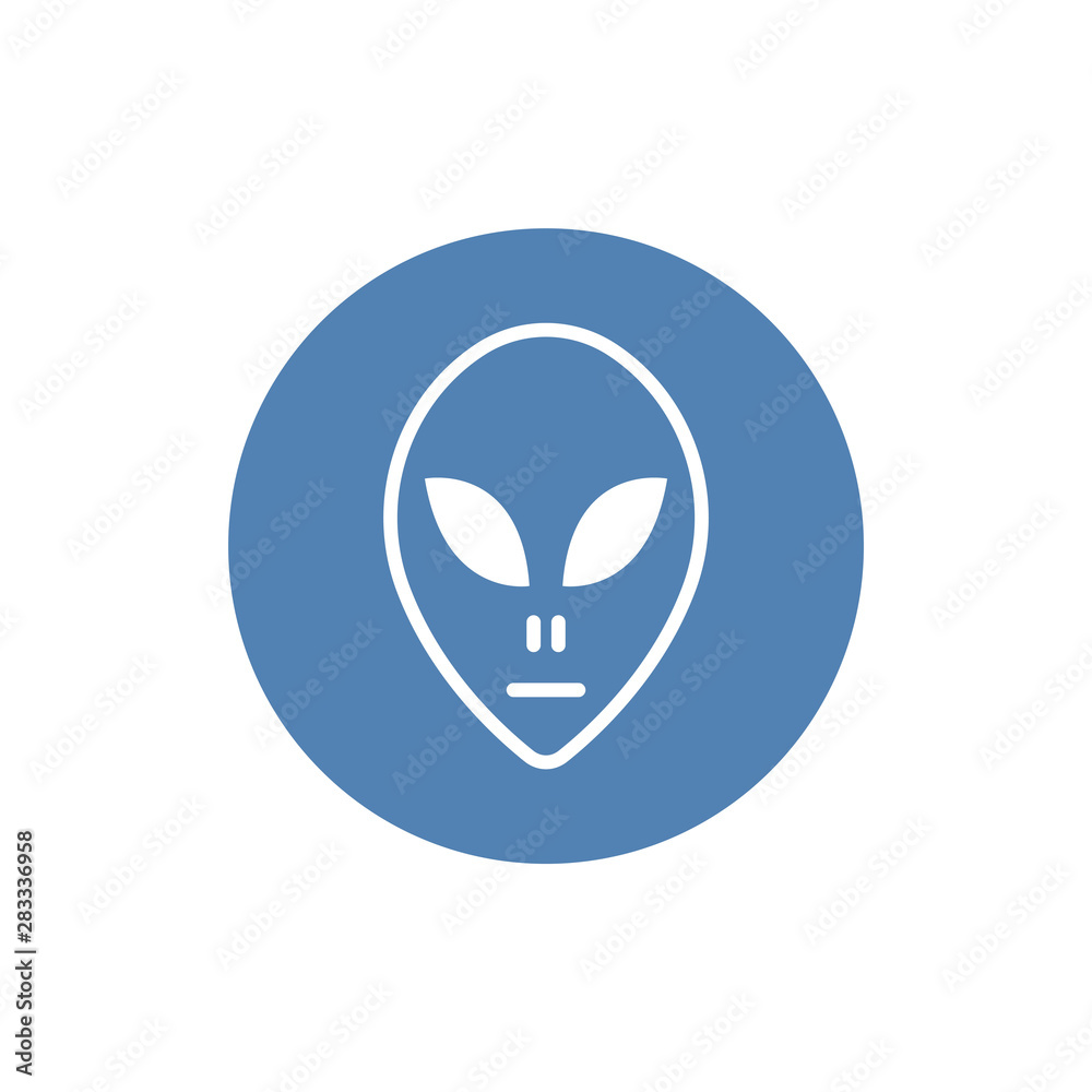 Alien Head Vector Icon. Flat vector illustration on white background. EPS 10 Alien Head Vector Icon. Flat vector illustration on white background. EPS 10