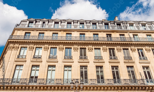 Beautiful house facade in the streets of Paris