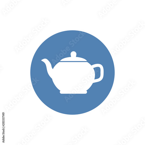Teapot vector icon. Flat vector illustration on white background. EPS 10