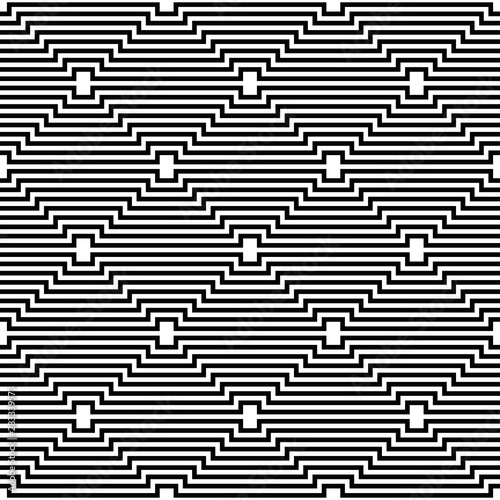 monochrome op art pattern. seamless vector background.