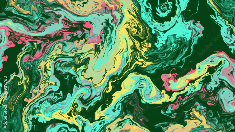 Abstraction painted in oil. Colorful texture background. Multicolored wallpaper graphic design. Pattern for creating artworks and prints. Crazy bright colors style. Digital watercolor effect.