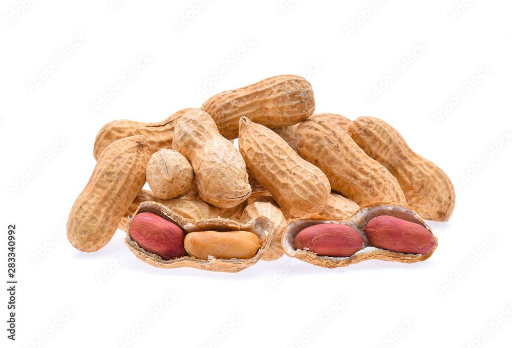 peanuts isolated on white background