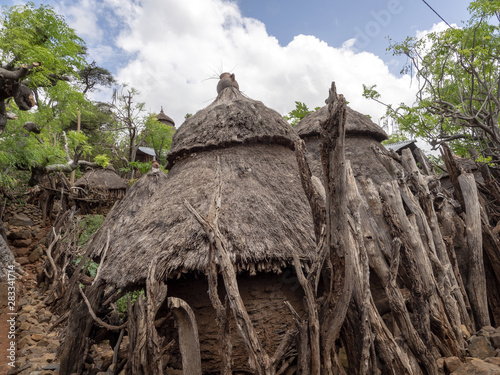 Traditional village of Konso, UNESCO World Heritage Site, Ethiopia photo