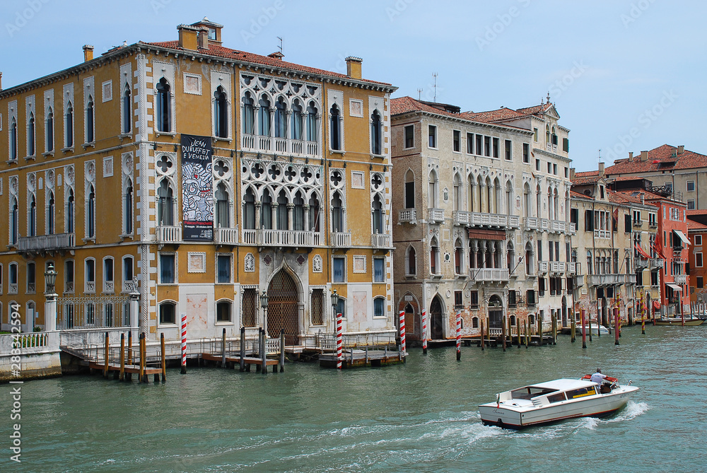 View of Grand Canal in Venice, Italy, from the Academia Bridge