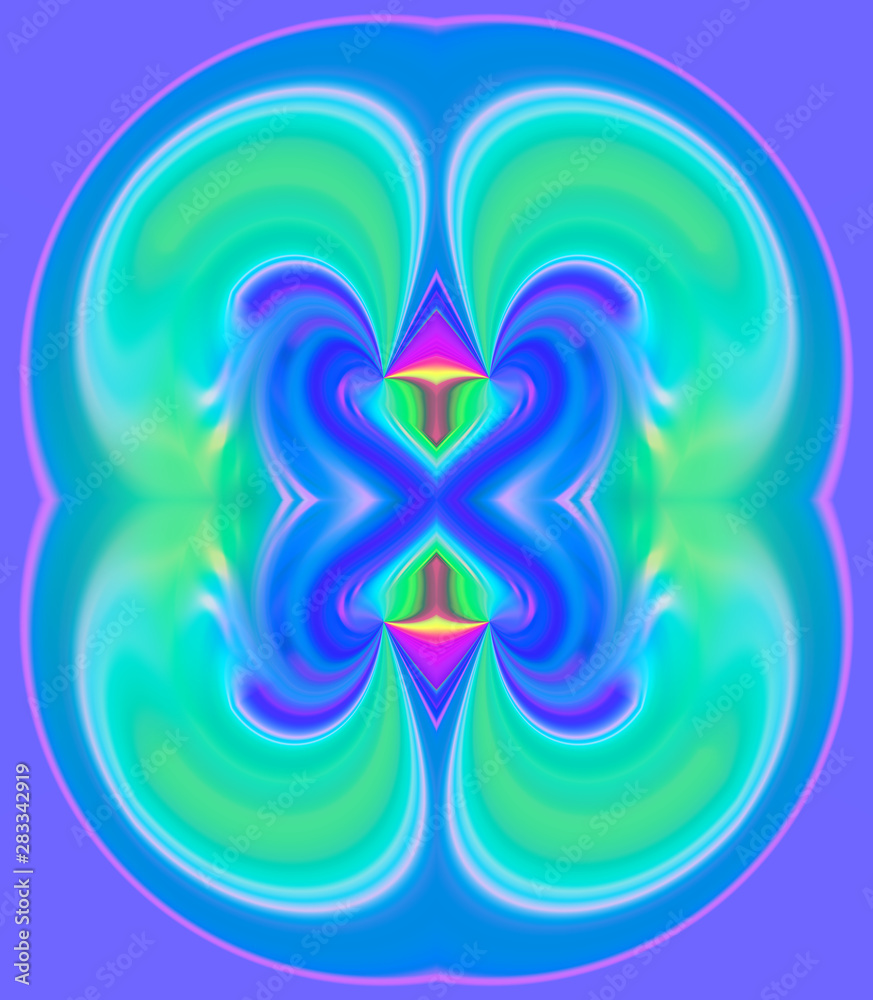 Obraz premium Glowing abstract futuristic shape.