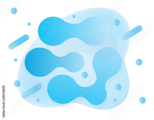 Probiotics bacteria fluid banner vector. Prebiotic, lactobacillus logo, icon, background design