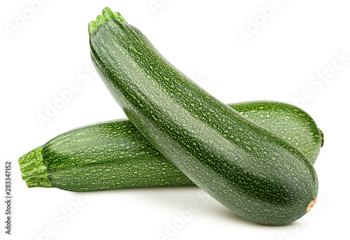 zucchini isolated on white background, clipping path, full depth of field photo