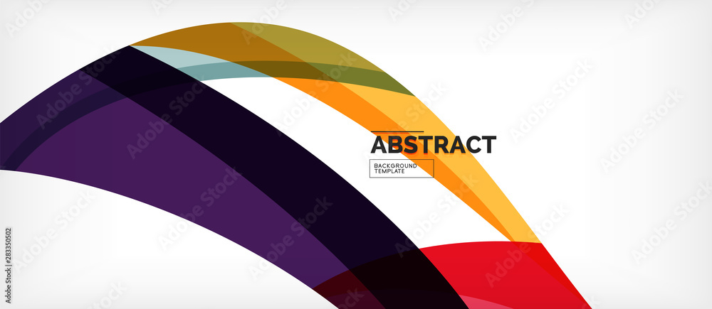 Obraz premium Colorful wave lines abstract background, color line for business or techno presentation