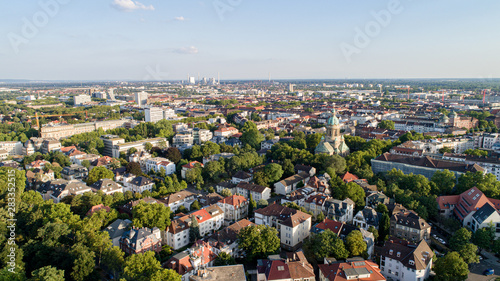 Aerial View Cityscape of Mannheim Germany