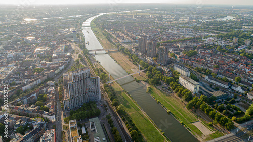 Aerial View Cityscape of Mannheim Germany