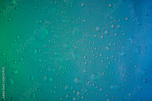  water drops on a colorful background