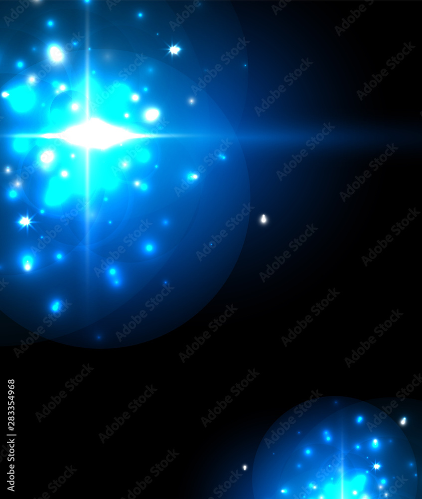 Abstract blue neon star background for celebration design. Luxury festive background. Abstract blue neon star background for celebration design. Luxury festive background.