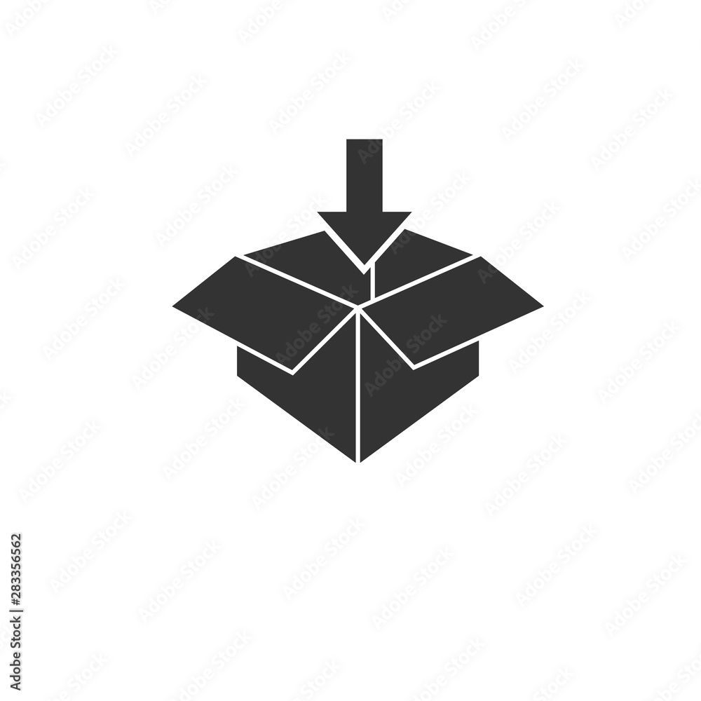 box icon black. symbol graphic vector illustration box icon black. symbol graphic vector illustration