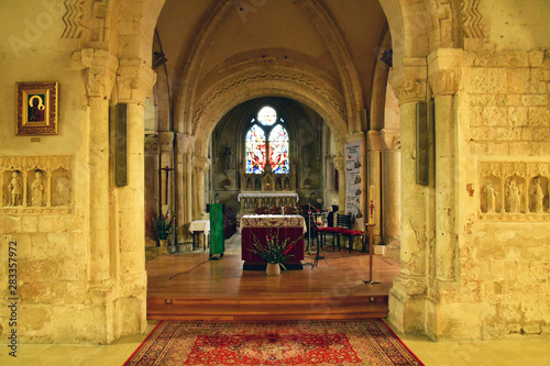 Duclair, France - september 9 2018 : Saint Denis church photo