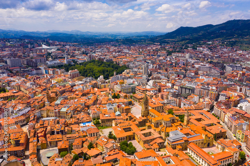 Aerial view of Oviedo city