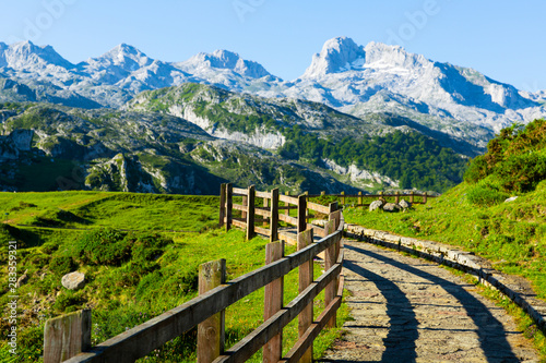 Mountain landscape of Picos de Europa, Spain photo