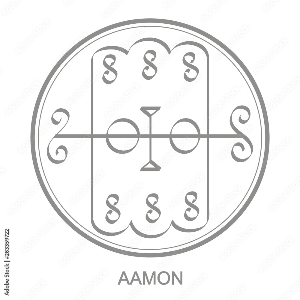 Vector icon with symbol of demon Aamon. Sigil of Demon Aamon Vector icon with symbol of demon Aamon. Sigil of Demon Aamon