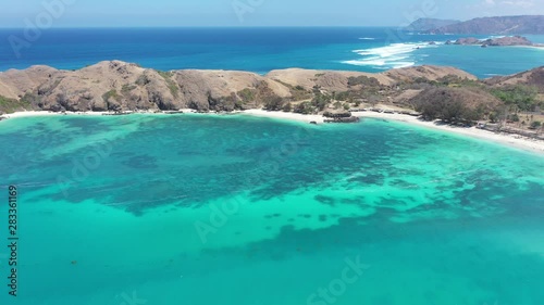 Beautiful tanjung aan beach in southern Lombok