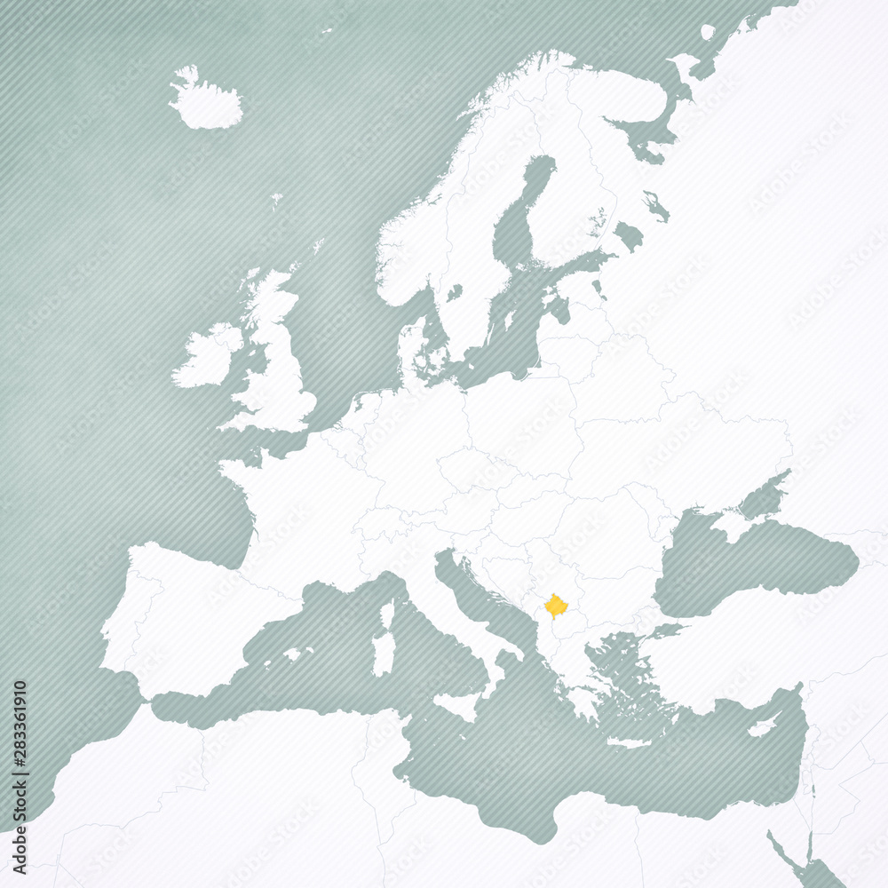 Map of Europe - Kosovo