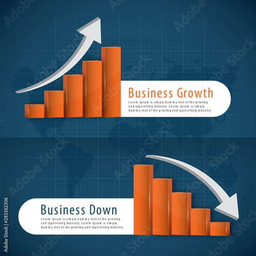  3D chart going up and down 