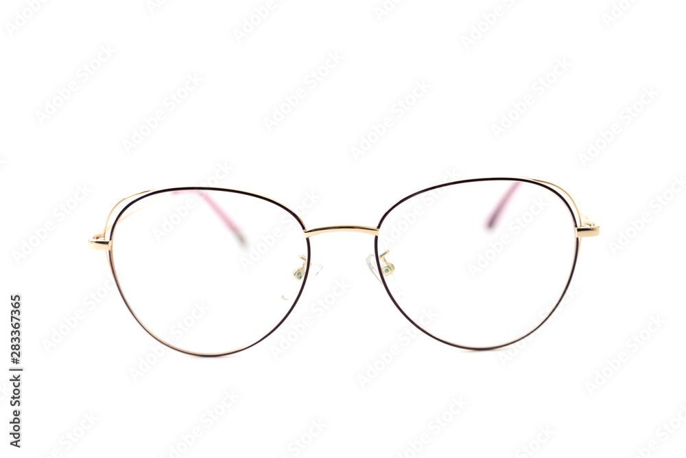 Round fashionable eyeglass frame. Isolated Round fashionable eyeglass frame. Isolated