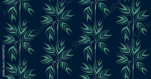 Seamless pattern with palm. Jungle. Vector print.