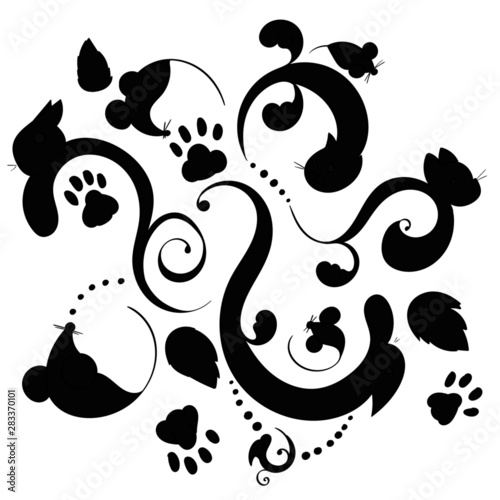 Cat shaped filigree