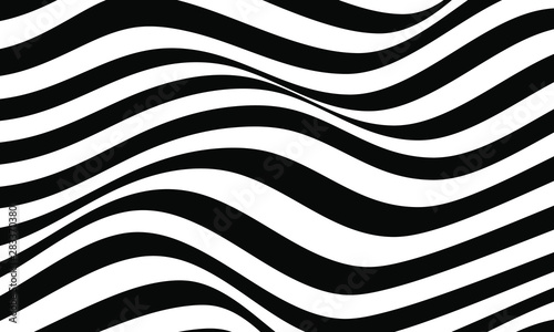 Wave Lines Pattern Abstract Background. Vector zebra