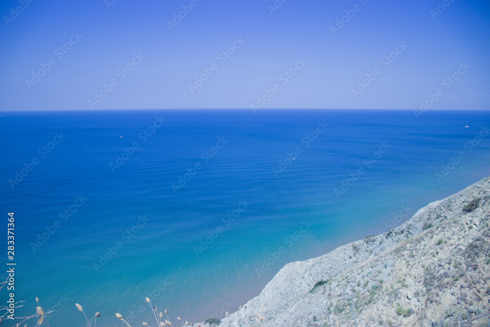 mountain cliff sea