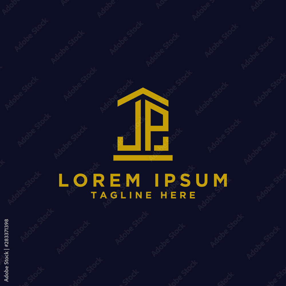 company logo design inspiration from the initial letters JP logo icon. -Vectors company logo design inspiration from the initial letters JP logo icon. -Vectors