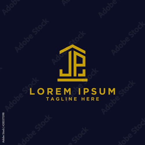 company logo design inspiration from the initial letters JP logo icon. -Vectors