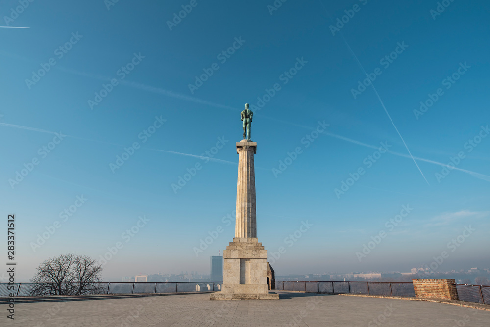 Victor monument at Kalemegdan fortress in Belgrade, Serbia 