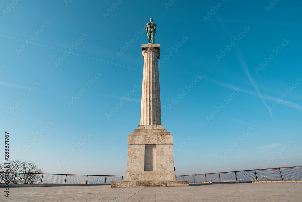 Victor monument at Kalemegdan fortress in Belgrade, Serbia 