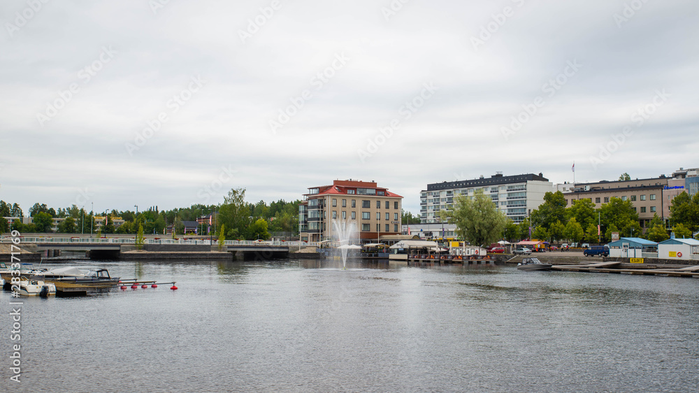 Obraz premium Savonlinna, Finland, 08.08.2019, sights and attractions in Savonlinna