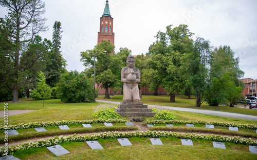 Fototapeta Naklejka Na Ścianę i Meble -  Savonlinna, Finland, 08.08.2019, sights and attractions in Savonlinna