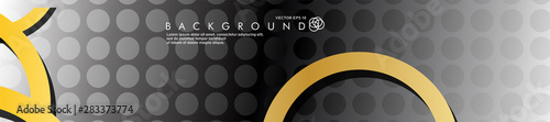 vector banners with overlapping golden circles  background designs for advertisements  and so on. eps 10